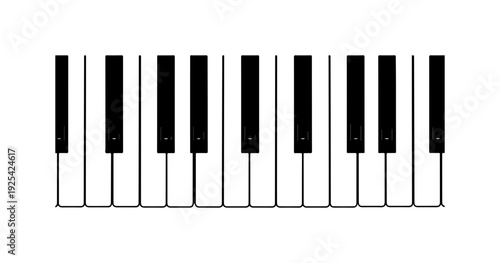 Vector piano keyboard keys illustration