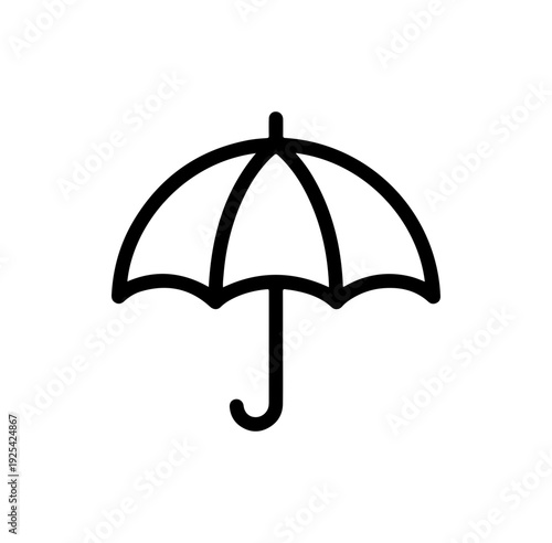 Vector black umbrella icon