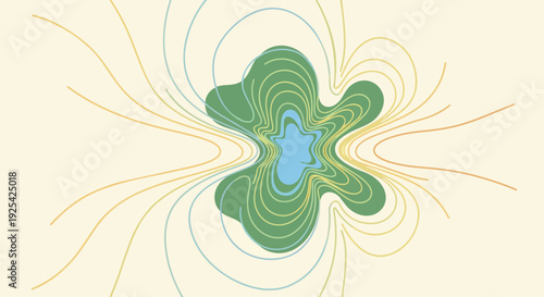 Dynamic abstract flowing lines and organic shapes create a harmonious visual composition with a modern aesthetic and vibrant energy captivating