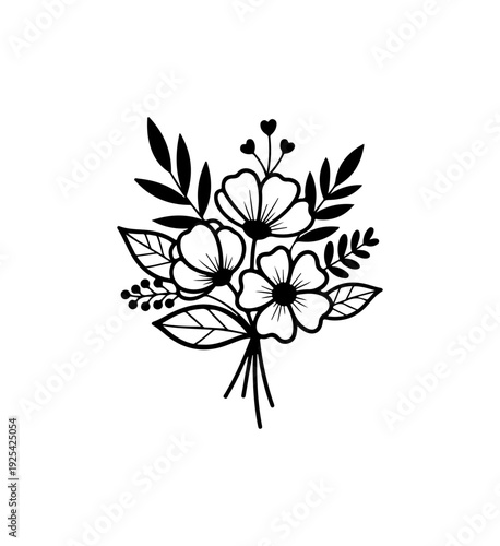 Simple Floral Bouquet Illustration