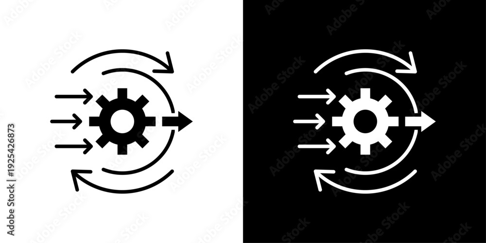 Obraz premium Refine Icon Sheet Black And White