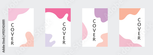Abstract colorful liquid and fluid cover set. Leaflet Modern poster magazine layout template, Annual report for presentation. Colored flat vector illustrations.