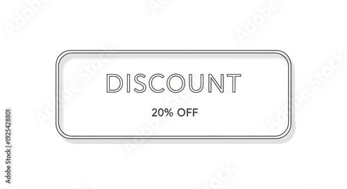 Discount 20% Off Sale Sign, Retail Promotion, Special Offer, Marketing Graphic