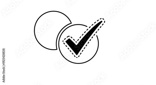 Checkmark inside a circle, symbolizing success, approval, and completion