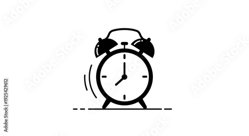 Alarm Clock Ringing, Wake Up Call, Vintage Alarm Clock Icon