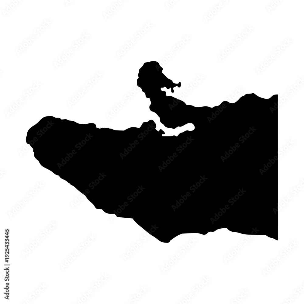 Fototapeta premium Vancouver Canada map silhouette vector illustration