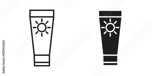 Sunscreen icon. Vector Isolated Illustration for web design.