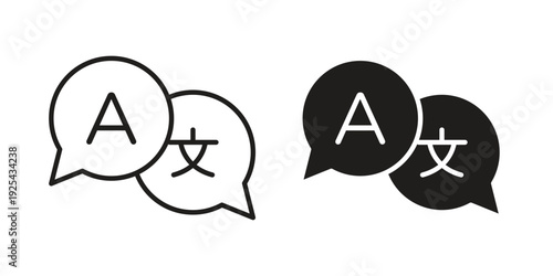 Translation icon. Vector Isolated Illustration for web design.