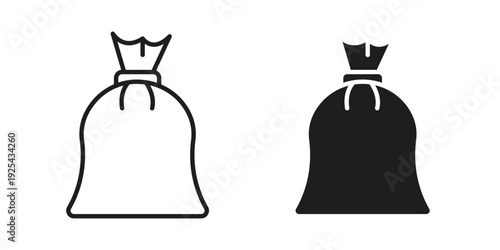 Trash bag icon. Vector Isolated Illustration for web design.