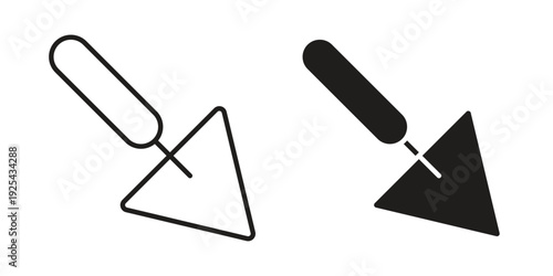 Trowel icon. Vector Isolated Illustration for web design.
