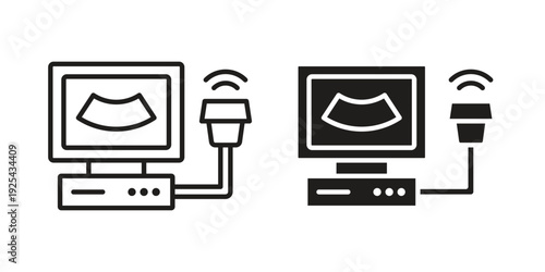 Ultrasound icon. Vector Isolated Illustration for web design.