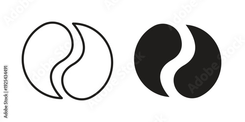 Under the eye patches icon. Vector Isolated Illustration for web design.