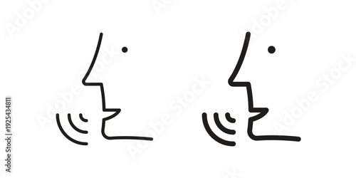 Voice recognition icon. Vector Isolated Illustration for web design.