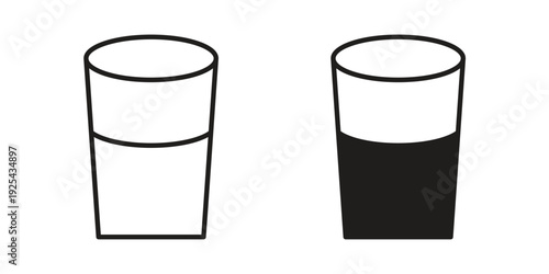 Water glass icon. Vector Isolated Illustration for web design.