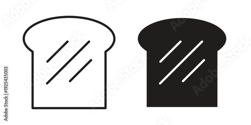 White bread icon. Vector Isolated Illustration for web design.