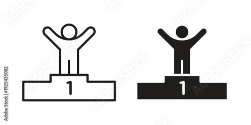 Winner icon. Vector Isolated Illustration for web design.