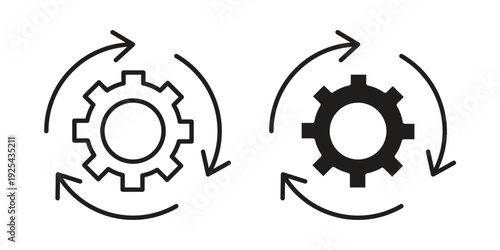 Workflow process icon. Vector Isolated Illustration for web design.