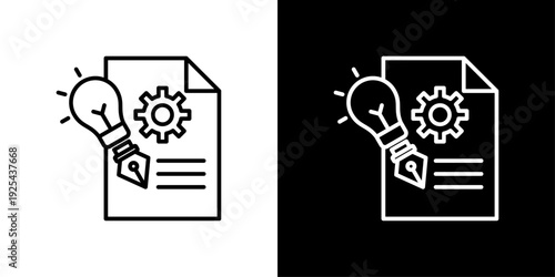 Invent Icon Sheet Black And White