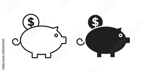 Piggy bank icon