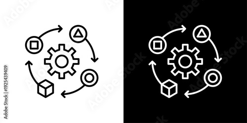 Adaptive Development Icon Sheet Black And White
