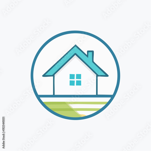 Modern Minimalist House Icon for Real Estate, Property Management, and Residential Living Concepts