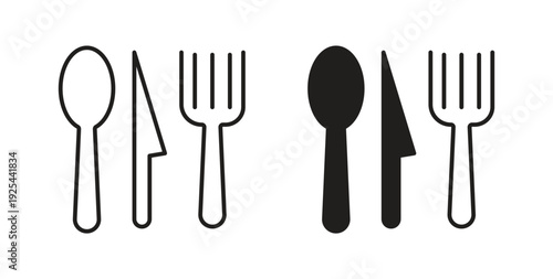 Spoon forks  and knife icon