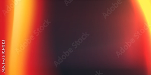 Film lens effect on black transparent background. Camera leak filter with light overlay effect for mobile photo, lens flare bokeh png bg, vector illustration. Burn red and orange gradient glow.