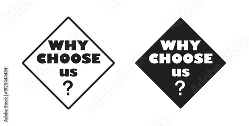 Картината върху платно Why us icon