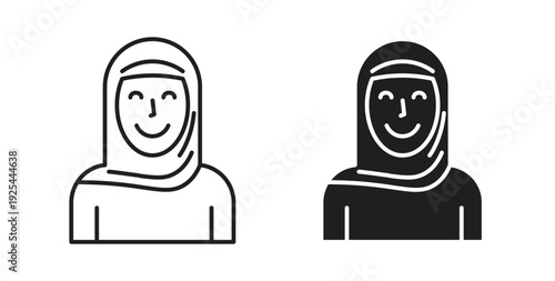 Woman wearing hijab icon