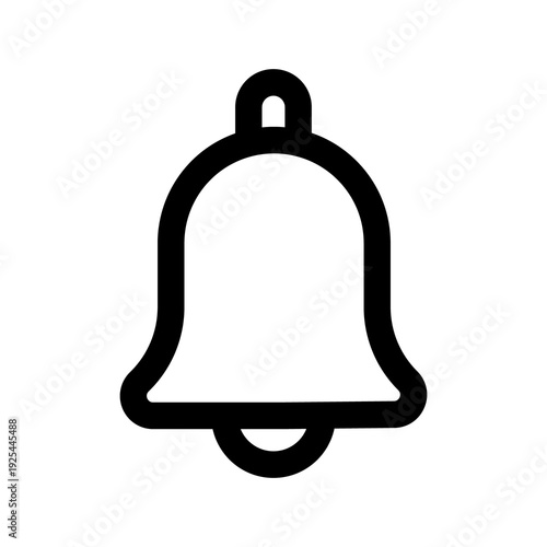 bell icon representing notification alert symbol in modern flat design