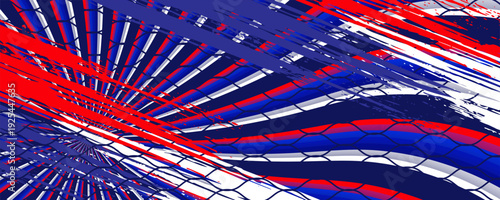 world circus day, poster, horizontal banner, abstract circus background, multicolored striped, paper texture, retro style, copy space, free space for text 