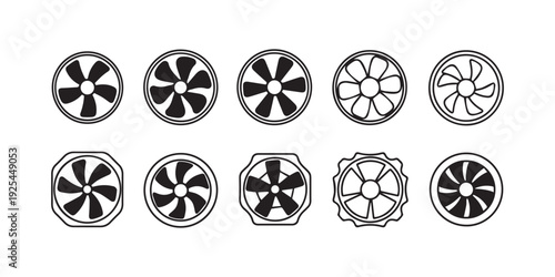 Collection of various wheel and fan designs