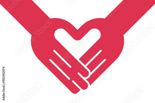 A symbolic image of hands forming a heart shape