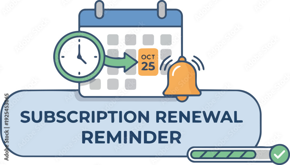 Fototapeta premium Subscription Renewal Reminder Concept Illustrating Digital Alerts, User Engagement, and Service Continuity
