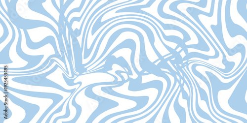 Abstract background seamless pattern with colorful waves. Trendy vector illustration in retro psychedelic style