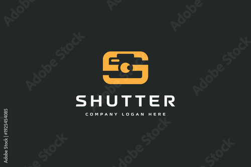 Initial Letter S Camera photography filmmaker logo design