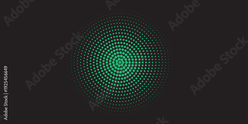 Abstract Light Dots Background - Blue Circle Wave Display LED Defocused