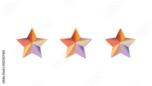 Vector 3d render, isolated gold star on a white background. Golden emblem of victory. a metallic gold star against a pure white background
