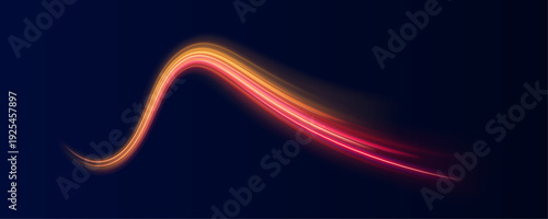 Fiery red streaks twist across a dark abstract canvas. Glowing trails form swirling dynamic patterns. Neon sparks flicker like magical energy.