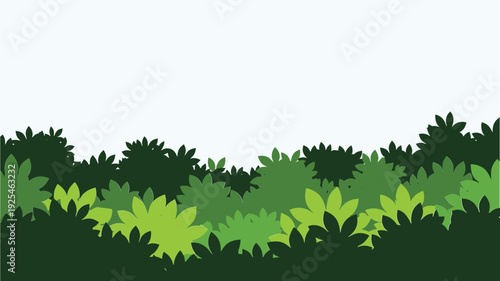 Dense tropical jungle foliage in vibrant greens.
