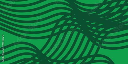 farm green banner, organic abstract background with fields. wavy green lines, natural organic products. ecology background. striped farmer green Pattern
