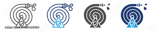 fire hose icon set multiple style