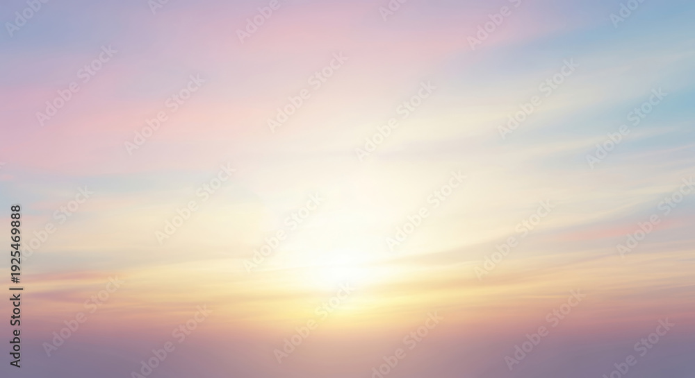Fototapeta premium Stunning sunset over a calm sea, golden horizon