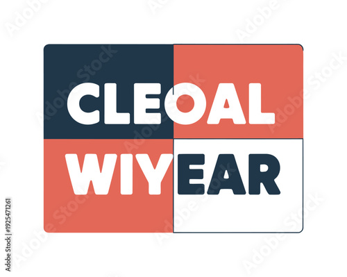 A colorful logo with the words CLEOAL WIYEAR on it