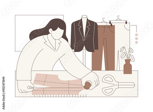 Clothing pattern isolated cartoon vector illustrations.