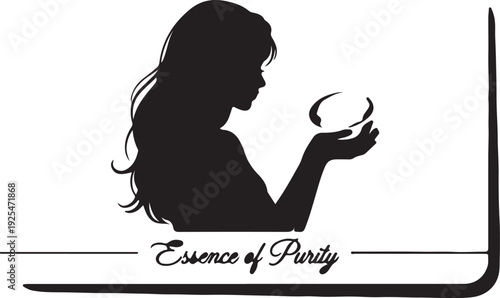 Silhouette: Woman Brushing Teeth, Drips, Sink Detail