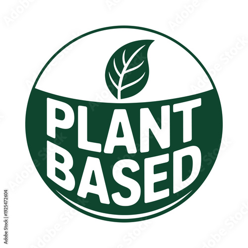 A plant-based logo with a green leaf design element