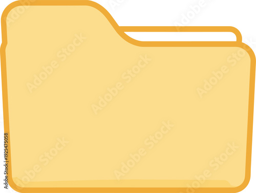 Simple folder icon commonly used to represent data storage