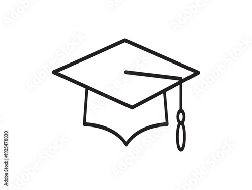 Graduation cap icon for academic achievements and diplomas