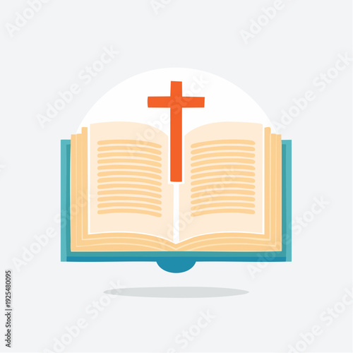 Religious Candle Icon with Christian Cross, Symbolizing Faith, Hope, and Peaceful Remembrance